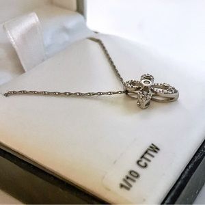 Kohl’s 10k White Gold 1/10 CTTW Diamond Cross Pendant